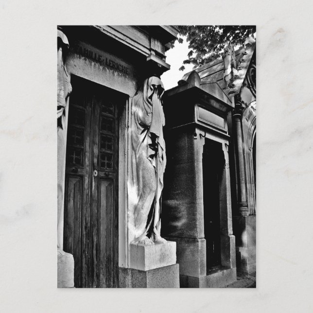 Mourning på kyrkogården vykort (Framsida)