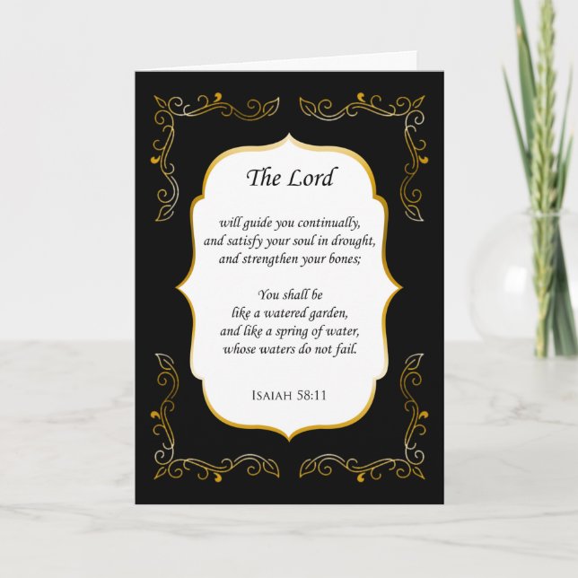 Mourouragement Bible Verse Sympathy Card Tack Kort (Framsida)