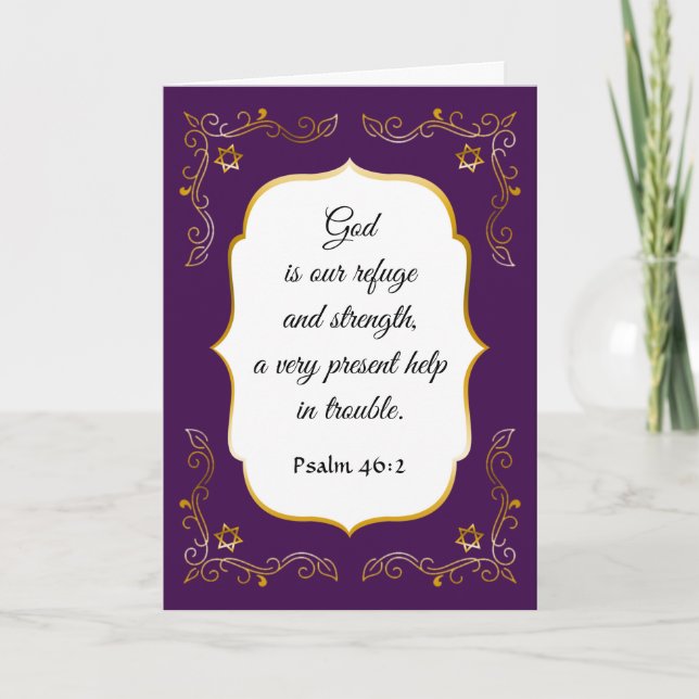 Mourouragement Bible Verse Sympathy Card Tack Kort (Framsida)