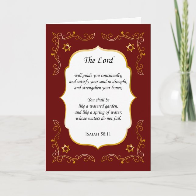 Mourouragement Bible Verse Sympathy Card Tack Kort (Framsida)