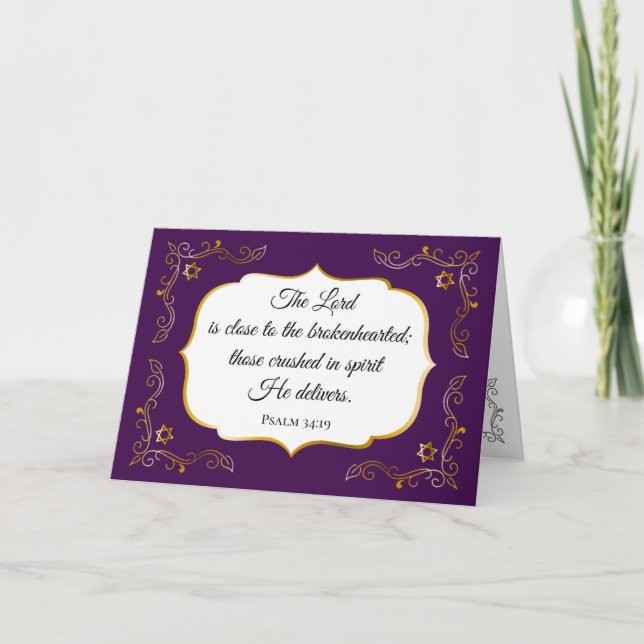 Mourouragement Bible Verse Sympathy Card Tack Kort (Framsida)