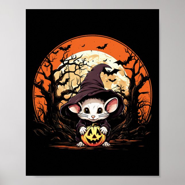 Mouse Älskare Halloween Spooky Ghost Costume Stil Poster (Framsidan)