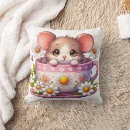 Mouse and Teacup Kudde