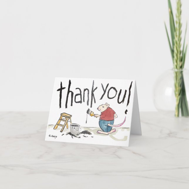 Mouse Artist - tackkort (Framsida)