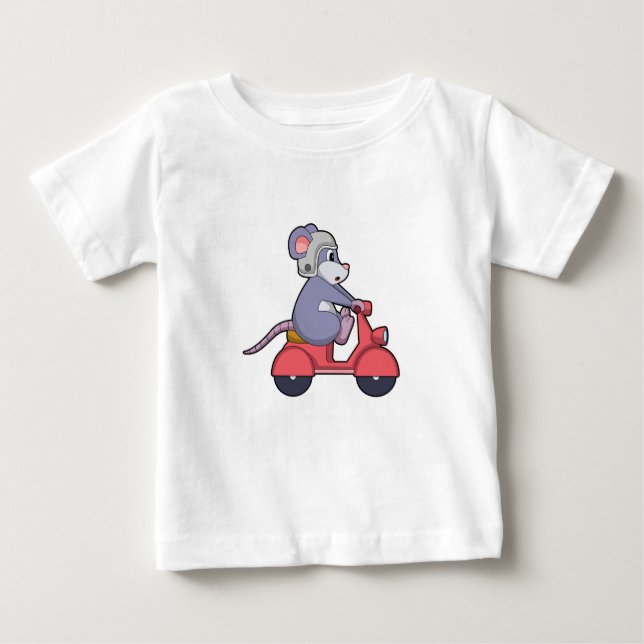 Mouse as Biker with Scooter.PNG T Shirt (Framsida)