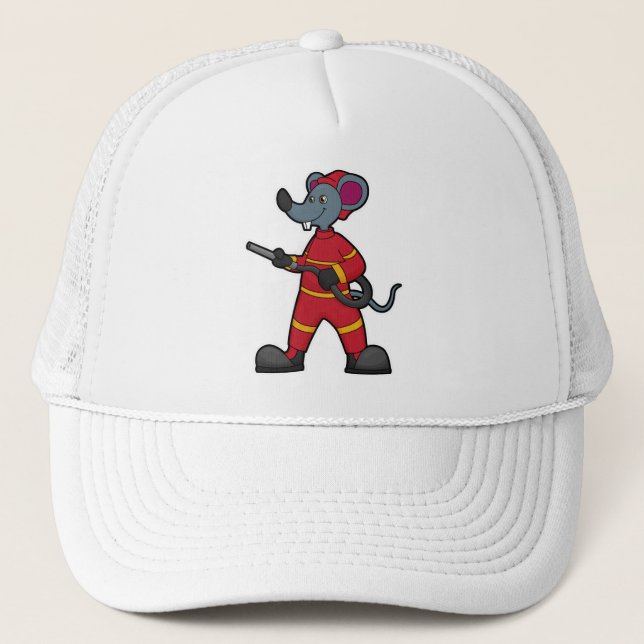 Mouse as Firefighter with Hose Keps (Framsida)