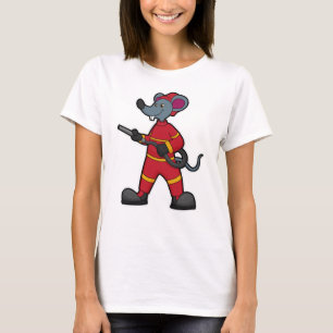 Mouse as Firefighter with Hose T Shirt