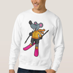 Mouse as Skier med Ski Lång Ärmad Tröja