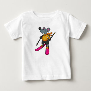 Mouse as Skier med Ski T Shirt