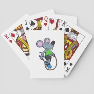 Mouse at Fitness med Rope Casinokort