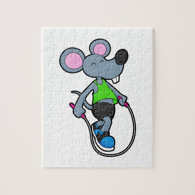 Mouse at Fitness med Rope Pussel (Vertikal)