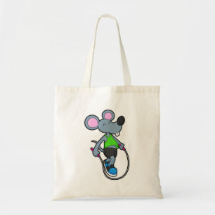 Mouse at Fitness med Rope Tygkasse