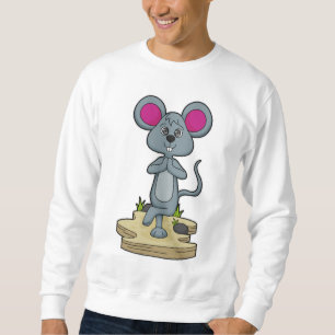 Mouse at Yoga Fitness Lång Ärmad Tröja