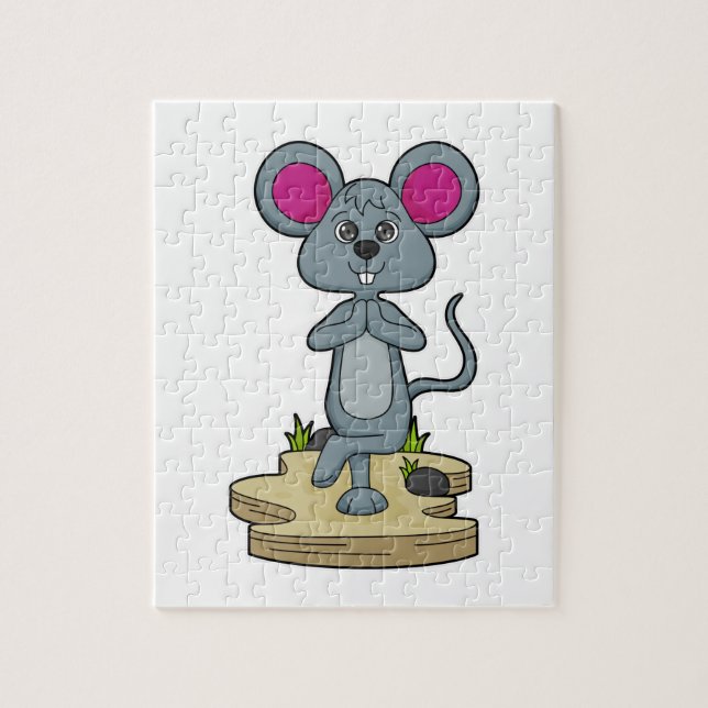 Mouse at Yoga Fitness Pussel (Vertikal)