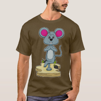 Mouse at Yoga Fitness T Shirt