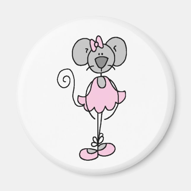 Mouse Ballerina Magnet (Framsidan)