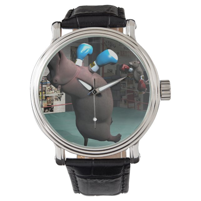 Mouse Beats Hippo KO Armbandsur (Framsida)