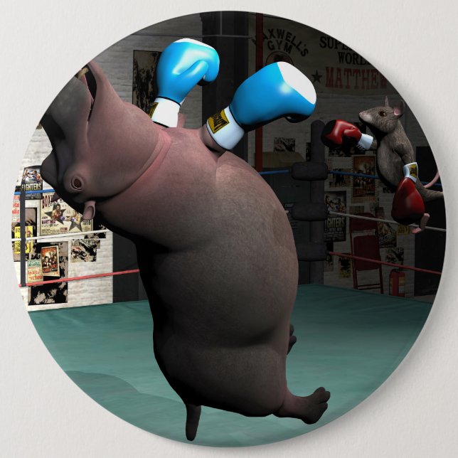 Mouse Beats Hippo KO Knapp (Framsida)