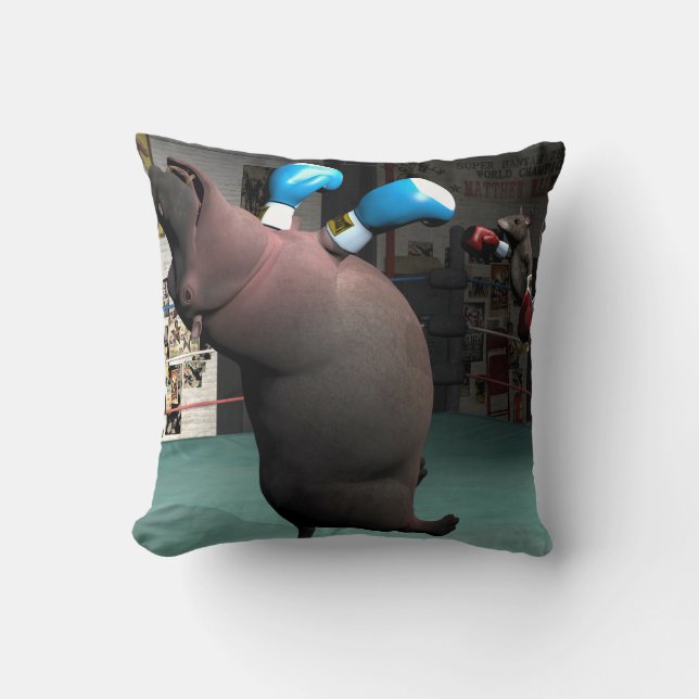 Mouse Beats Hippo KO Kudde (Framsida)