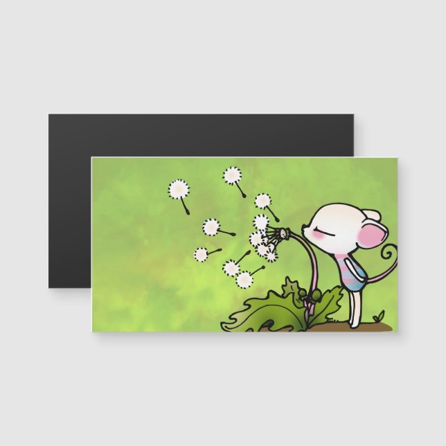 Mouse Blowing på Dandelion (Fram/baksida)