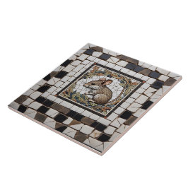 Mouse Ceramic Tile, Roman Mosaic Stil Kakelplatta