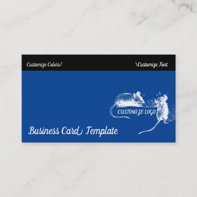 Mouse Cheese Art - Två möss Visitkort (Framsida)