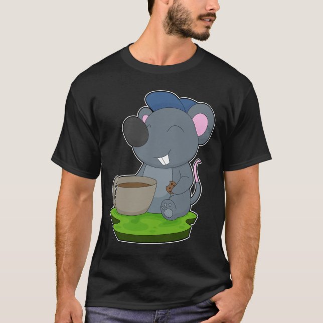 Mouse Coffee Kopp T Shirt (Framsida)