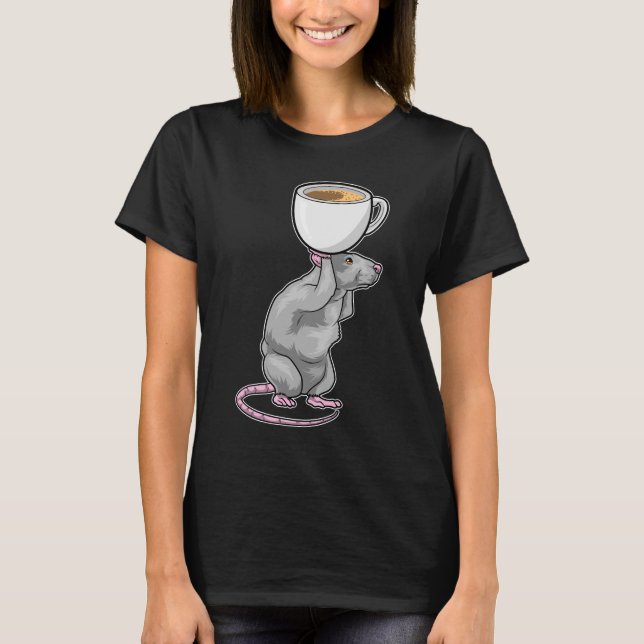 Mouse Coffee Kopp T Shirt (Framsida)