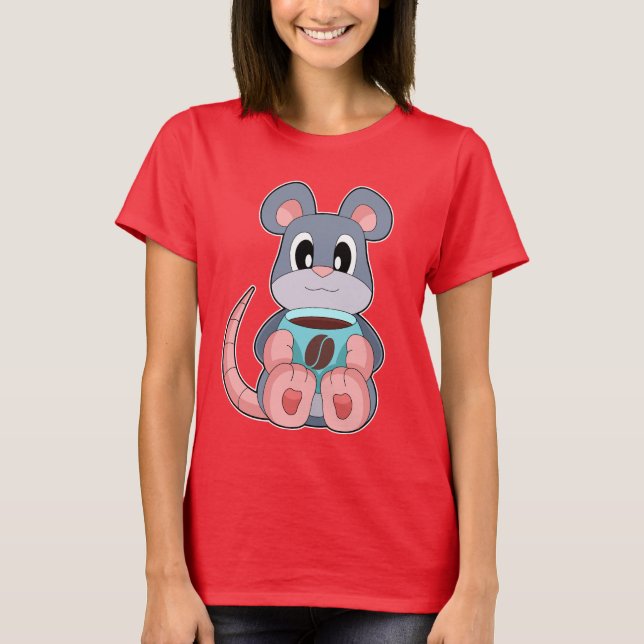 Mouse Coffee Kopp T Shirt (Framsida)
