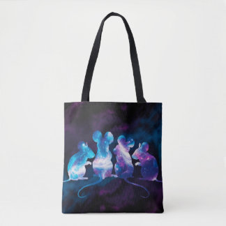 Mouse Cosmos Shopping Errand Tote Bag Tygkasse