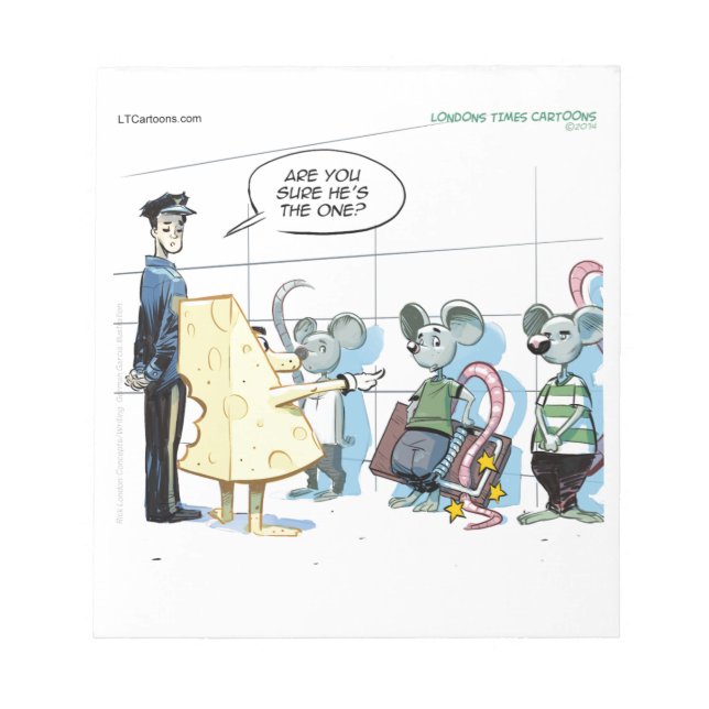 Mouse Crimes by Rick London Funny Anteckningsblock (Framsida)