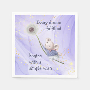 Mouse Dandelion each Dream Simple Wish Pappersservett