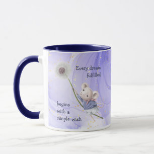 Mouse Dandelion Varje Dream Simple Inspirational Mugg