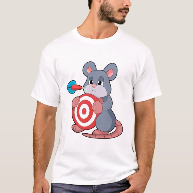 Mouse Darts Dartboard T Shirt (Framsida)