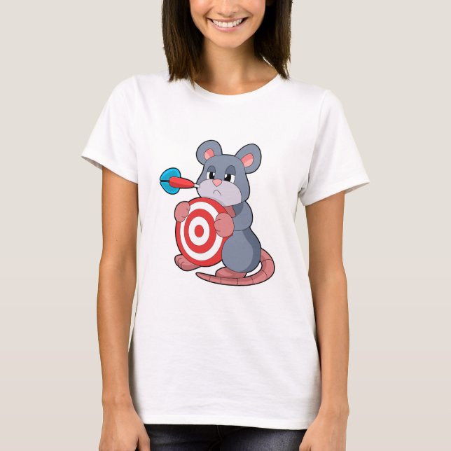 Mouse Darts Dartboard T Shirt (Framsida)