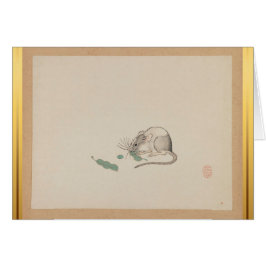 Mouse Ea-Poder Kinesiska Råtta-års zodiakkort Hälsningskort