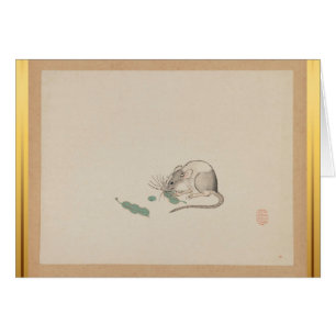 Mouse Ea-Poder Kinesiska Råtta-års zodiakkort Hälsningskort