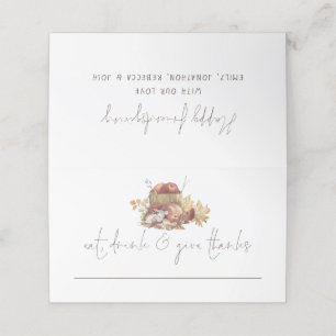 Mouse Eat Drink Ge Namn Lycklig Friendsgiving Placeringskort