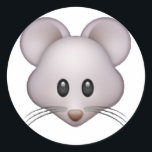 Mouse - Emoji Runt Klistermärke<br><div class="desc">Berömden WhatsApp Mouse - Bära den nu!</div>