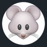 Mouse - Emoji Runt Klistermärke<br><div class="desc">Berömden WhatsApp Mouse - Bära den nu!</div>