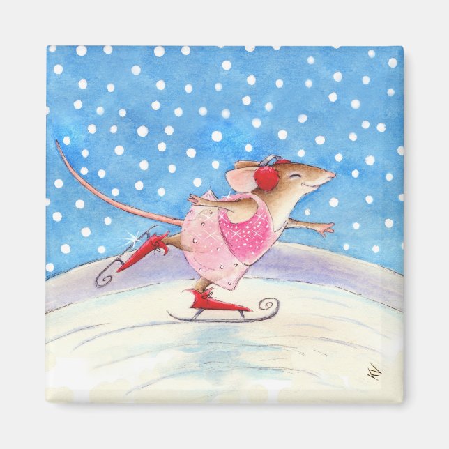 Mouse figur skater magnet (Framsidan)