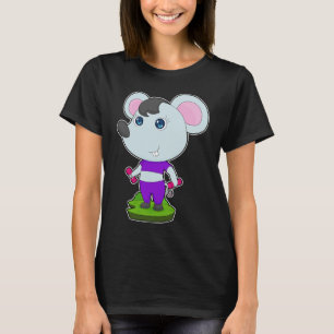 Mouse Fitness Dumbbells T Shirt