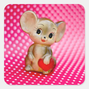 Mouse Fyrkantigt Klistermärke