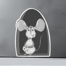 Mouse Hål med Cookie Sticker Klistermärken