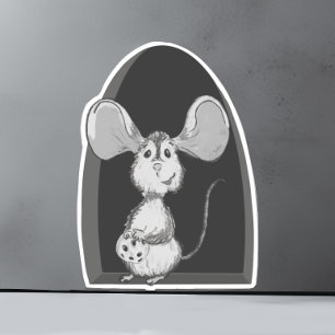 Mouse Hål med Cookie Sticker Klistermärken