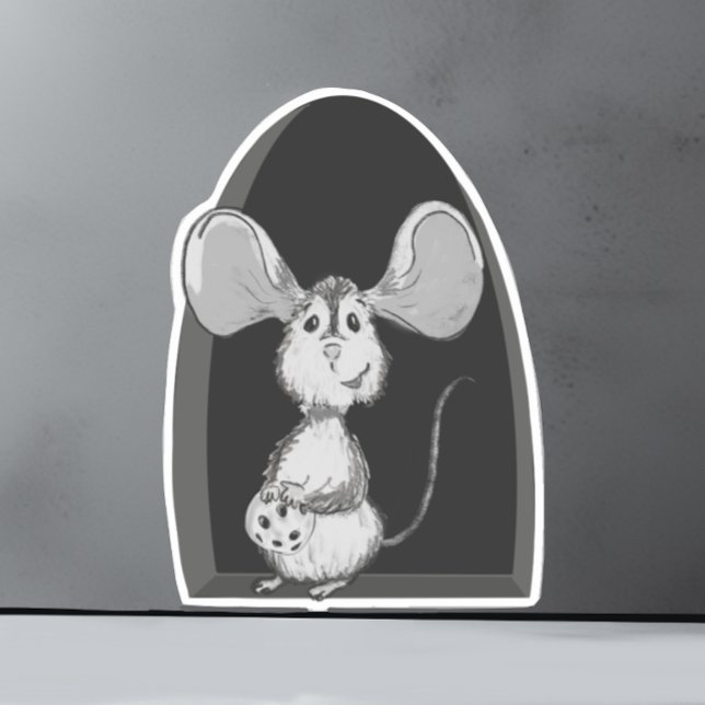 Mouse Hål med Cookie Sticker Klistermärken (Skapare uppladdad)
