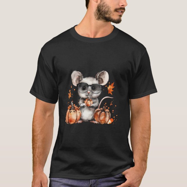 Mouse Halloween Artwork Pumpkin Bus eller godis Au T Shirt (Framsida)