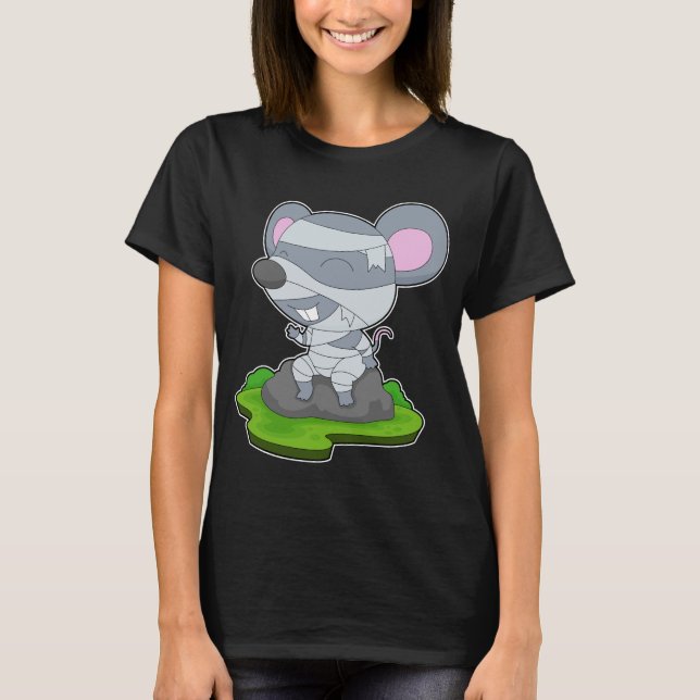 Mouse Halloween Mummy T Shirt (Framsida)