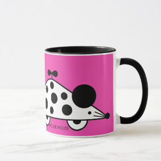 Mouse House BW Magenta Mugg