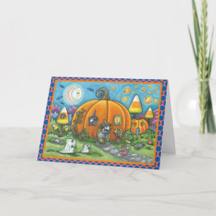 MOUSE HOUSE HALLOWEEN GREETING CARD Verse Kort